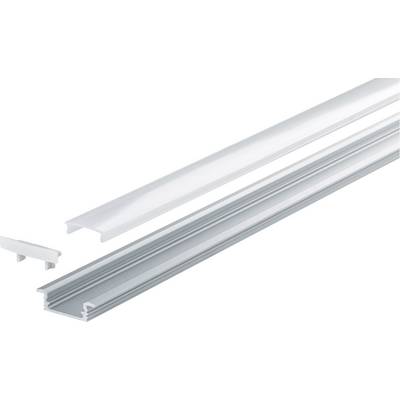 Profilé en aluminium, ouvert sur le côté, pour l'installation de bandes LED dans les meubles ou les espaces intérieurs.