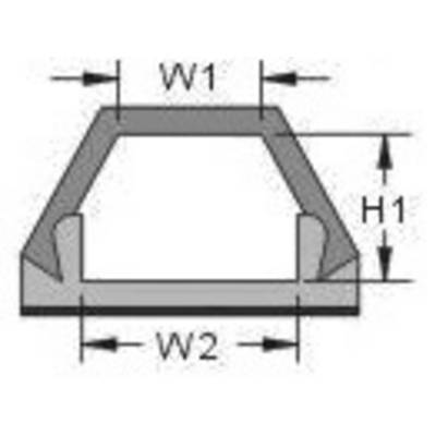 Diagramme d'un profil de panier avec les dimensions : largeur supérieure (L1), largeur inférieure (L2) et hauteur (H1).