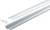 Profilé en aluminium avec couvercle en plastique, idéal pour le montage de bandes LED ; offre protection et diffusion lumineuse uniforme.