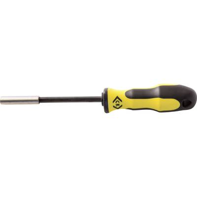 Tournevis jaune et noir avec poignée ergonomique, adapté aux travaux de bricolage.