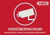 ABUS AU1421 Etiquette d'avertissement vidéosurveillance Langues allemand (l x H) 74 mm x 52.5 mm
