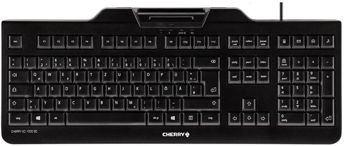 Clavier CHERRY KC 1000 SC noir lecteur de carte à puce