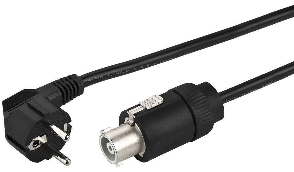 Câble d'alimentation IMG Stageline AAC-215P (1 x Prise mâle + contact de protection - 1 x PowerCon mâle) noir 2.00 m