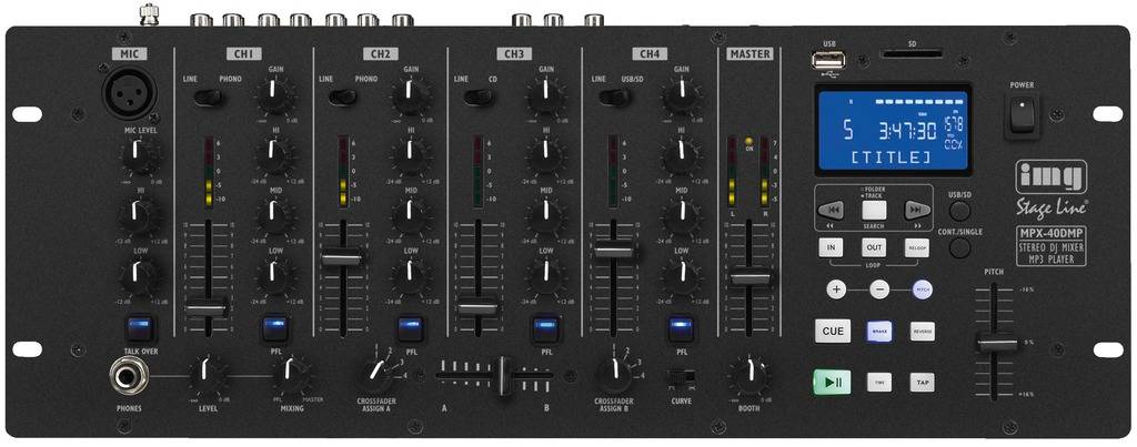 Table de mixage stéréo IMG Stage Line MPX-40DMP