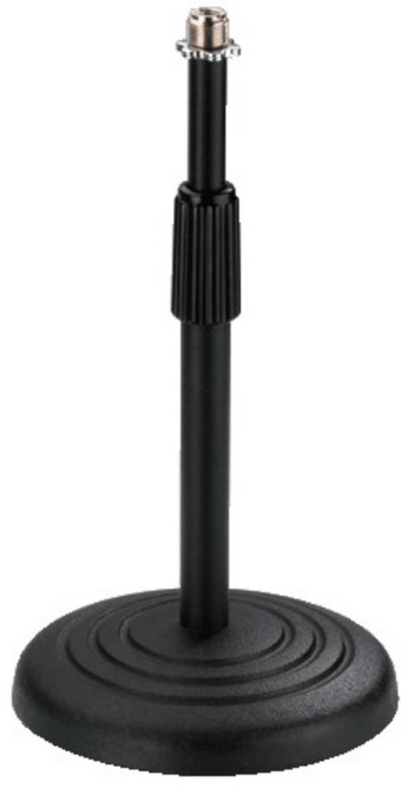 Monacor MS-22 Trépied de table pour microphone Diamètre:15 cm  Filetage extérieur: 3/8", 5/8"