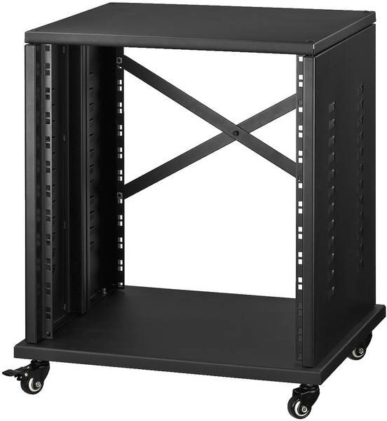 Rack 19 pouces 12 UH Monacor RACK 12F acier avec roulettes Rack 19 pouces 12 UH Monacor RACK 12F acier avec roulettes