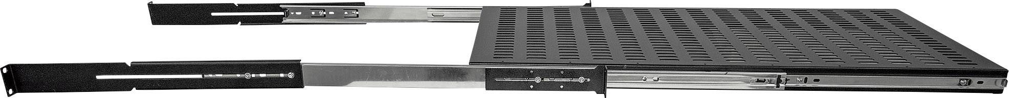 Une image en noir et blanc de deux rails de guidage linéaires avec un motif de grille entre eux, probablement un élément d'une construction mécanique.