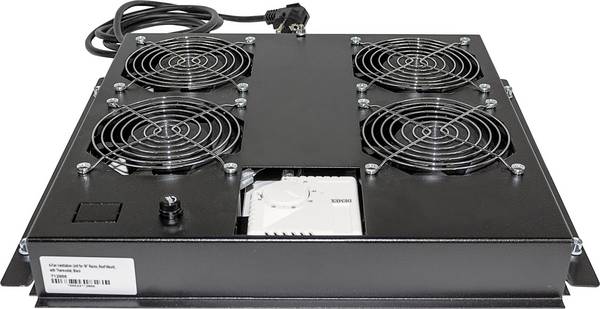 Intellinet 712866 19 pouces 4 x Ventilateur 1 UH noir