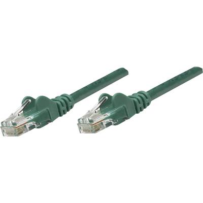 Intellinet 735681 RJ45 Câble réseau, câble patch CAT 6 S/FTP 7.50 m vert contacts dorés 1 pc(s)