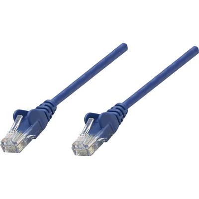 Intellinet 325936 RJ45 Câble réseau, câble patch CAT 5e U/UTP 10.00 m bleu  1 pc(s)