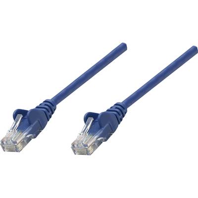 Intellinet 342568 RJ45 Câble réseau, câble patch CAT 6 U/UTP 0.50 m bleu  1 pc(s)