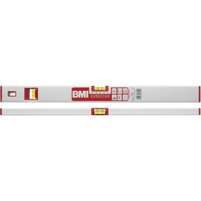 Niveau à bulle avec logo rouge 'BMI Eurostar', deux bulles pour la mise à niveau.