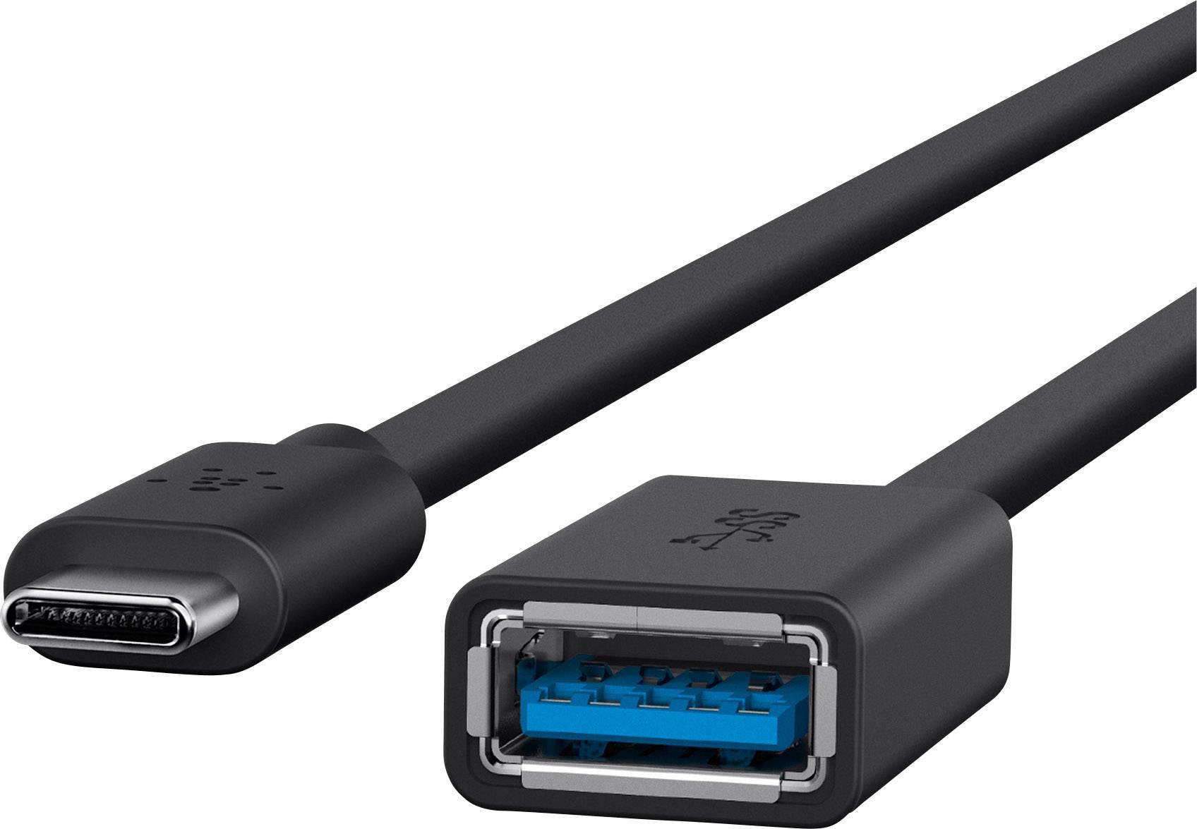 Adaptateur USB 3.0 Belkin F2CU036BTBLK - [1x USB 3.0 mâle type C - 1x USB 3.0 femelle type A] - 10.00 cm - noir-2