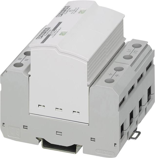 Module de rail DIN électrique, gris, avec plusieurs connexions, pour applications de commande industrielle, isolé sur fond blanc.
