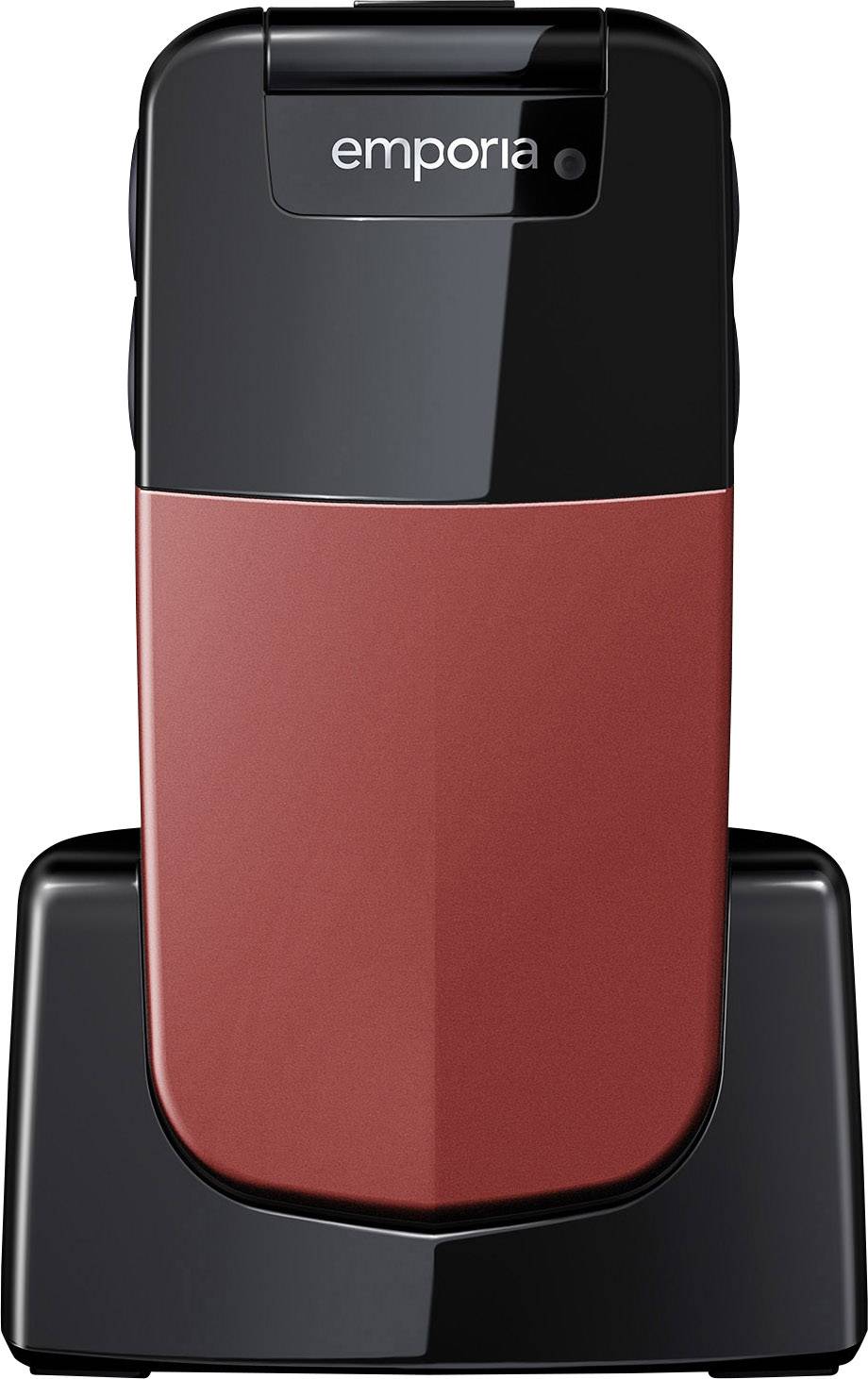 Téléphone portable à clapet pour séniors Emporia Glam avec station de charge, Touche SOS rouge-3