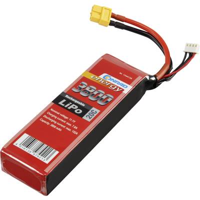 Pack de batterie (LiPo) 11.1 V 3800 mAh Conrad energy 1344139 20 C Softcase XT60