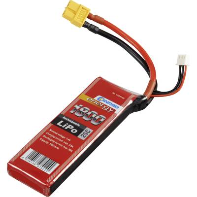 Pack de batterie (LiPo) 7.4 V 1800 mAh Conrad energy 1344140 25 C Softcase XT60