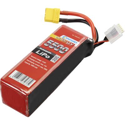 Pack de batterie (LiPo) 14.8 V 5500 mAh Conrad energy 1344151 20 C Softcase XT90