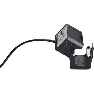 Transformateur de courant avec câble. L'appareil a une forme rectangulaire et est destiné à mesurer les courants alternatifs dans les lignes électriques.