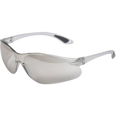 Lunettes de protection transparentes avec verres clairs légèrement teintés et branches incurvées. Idéales pour la protection des yeux et du visage lors de travaux.