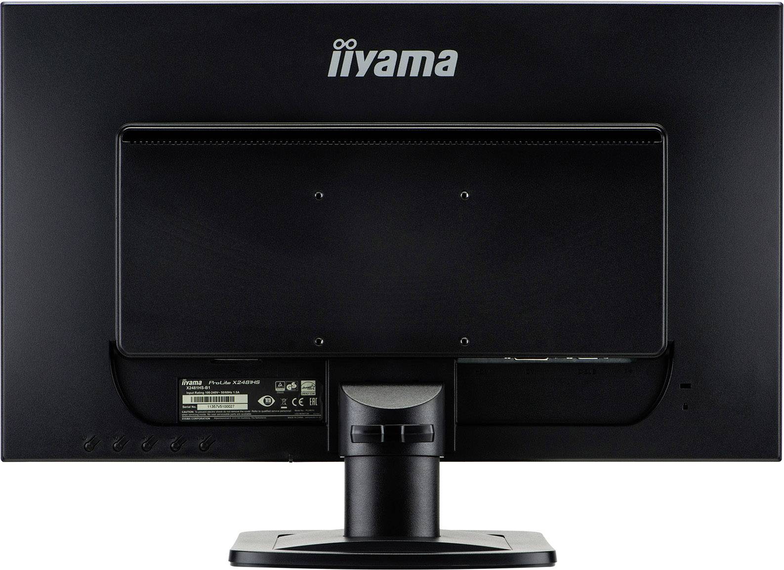Moniteur LED Iiyama ProLite X2481HS-B1 CEE F (A - G) 59.9 cm 23.6 pouces 1920 x 1080 pixels 6 ms VGA, DVI, HDMI™ VA LED-5