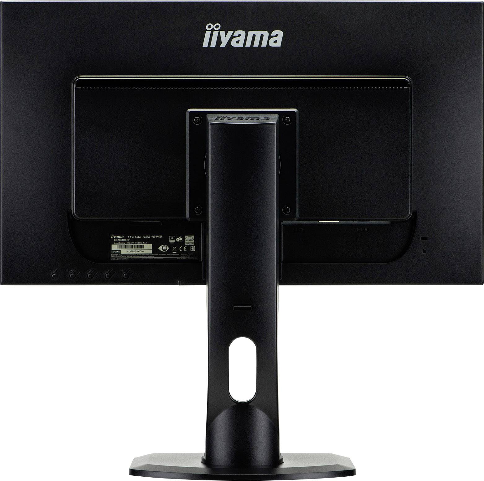 Moniteur LED Iiyama ProLite XB2481HS-B1 CEE F (A - G) 59.9 cm 23.6 pouces 1920 x 1080 pixels 16:9 6 ms VGA, DVI, HDMI™ V-4
