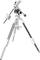 Un trépied de télescope blanc avec un support réglable, adapté pour monter un télescope destiné à l'observation du ciel.