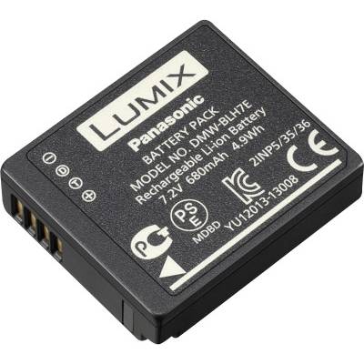 Batterie Panasonic Lumix noire, modèle DMW-BLJ7E, 7,2V, 680mAh, 4,9Wh.