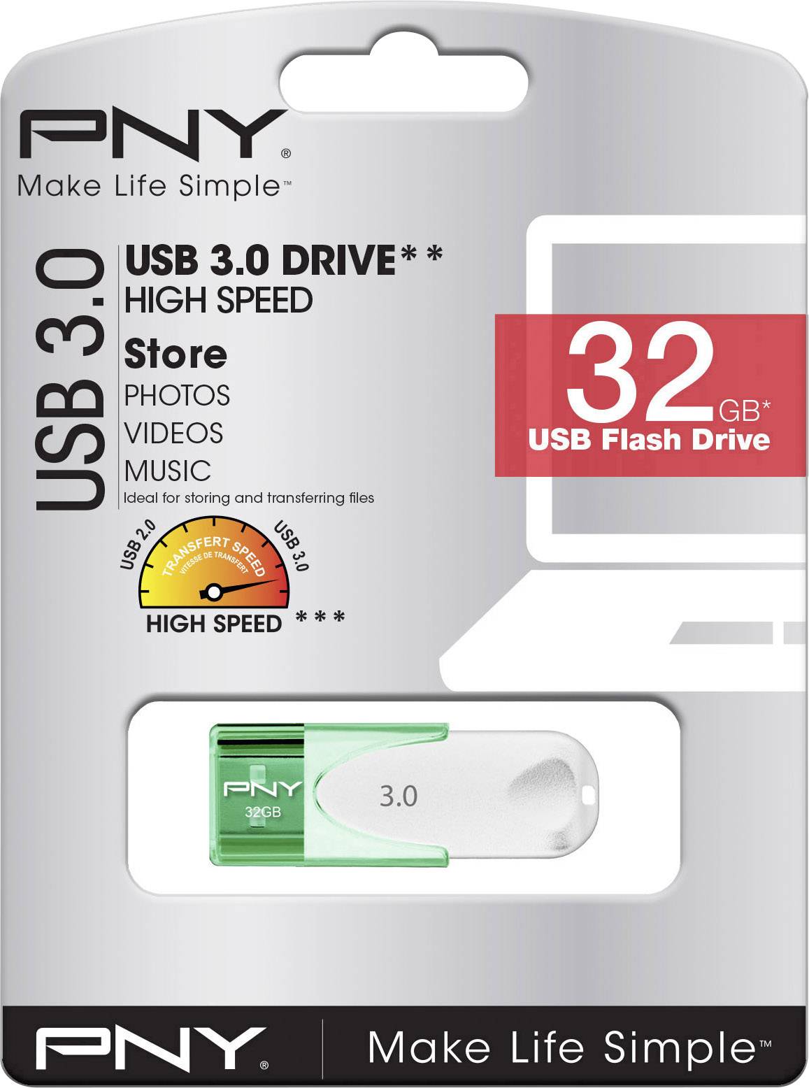 Clé USB PNY Attaché 4 32 GB USB 3.1 (Gen 1)-4