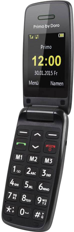 Téléphone portable à clapet pour séniors Primo by DORO 401 noir-1