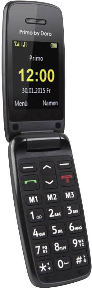 Téléphone portable à clapet pour séniors Primo by DORO 401 noir-2