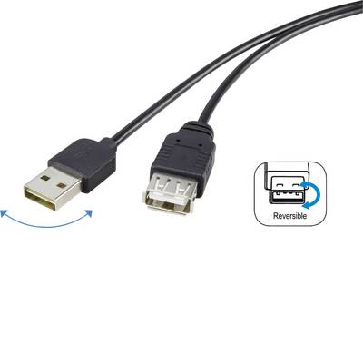 Prolunga USB 2.0 RENKFORCE 1,8m: Cavo Maschio-femmina Schermato Per Mouse, Tastiera, IPhone, Traslucido