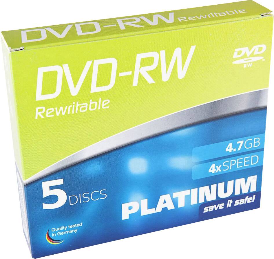 DVDRW vierge Platinum 102570 5 pc(s) 4.7 GB 120 min réinscriptible Conrad.fr