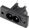 Connectique pour appareils réfrigérants TRU COMPONENTS 1365765 embase mâle horizontale Nombre total de pôles: 2 2.5 A noir 1 pc(s)