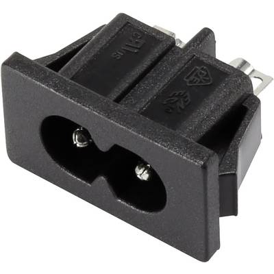 Connectique pour appareils réfrigérants TRU COMPONENTS 1365766 embase mâle verticale Nombre total de pôles: 2 2.5 A noir-0