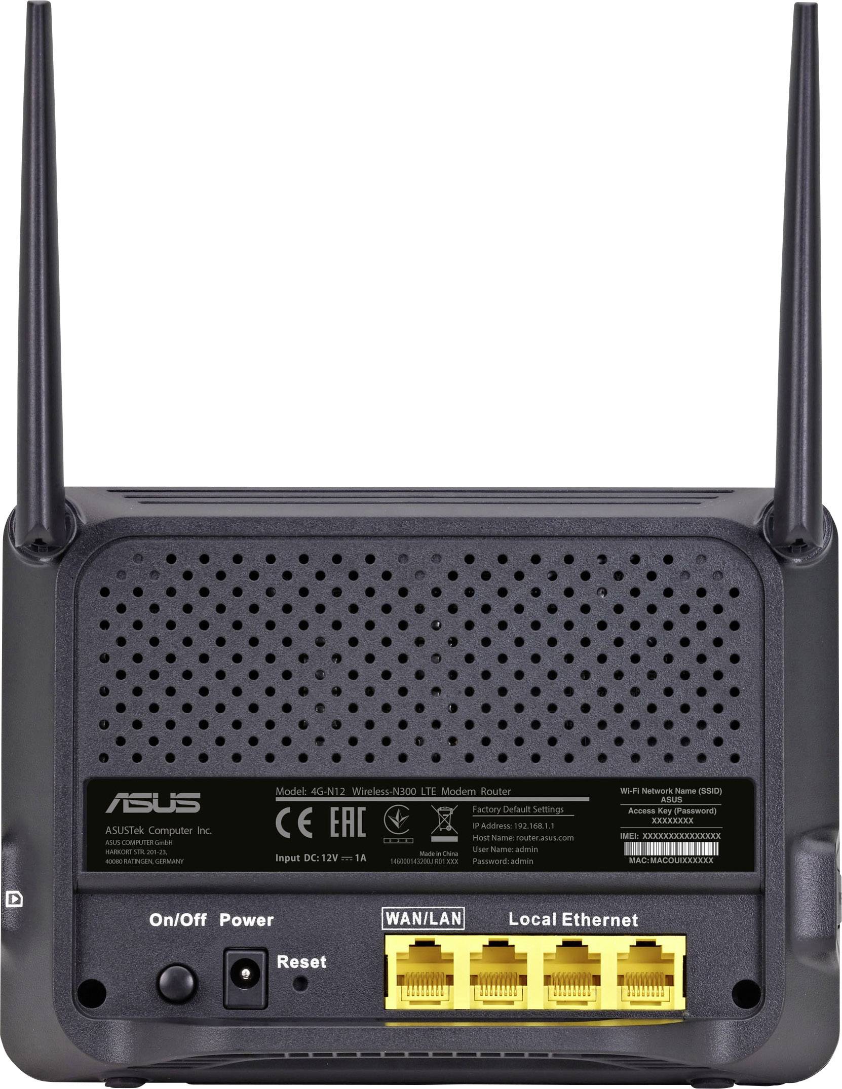 Routeur WiFi Asus 4GN12 300 MBit/s 2.4 GHz Conrad.fr