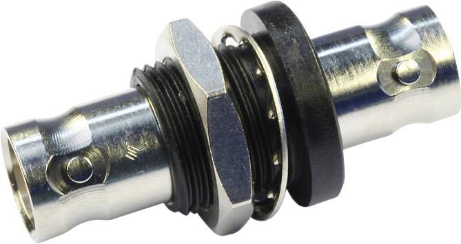 Un raccord métallique est composé de deux courtes pièces cylindriques reliées par un écrou hexagonal et étanchéifiées par un joint en caoutchouc.