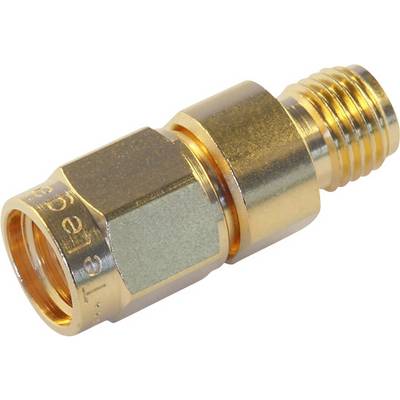 Un adaptateur métallique doré fileté pour connexions. Utilisé dans des applications techniques ou électroniques pour les branchements de câbles.