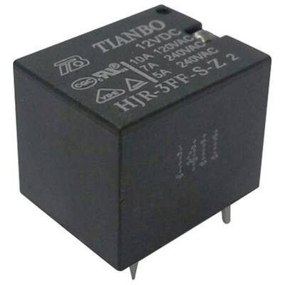 Tianbo Electronics HJR-3FF-S-Z 12VDC Relais pour circuits imprimés 12 V/DC 15 A 1 inverseur (RT) 1 pc(s) 