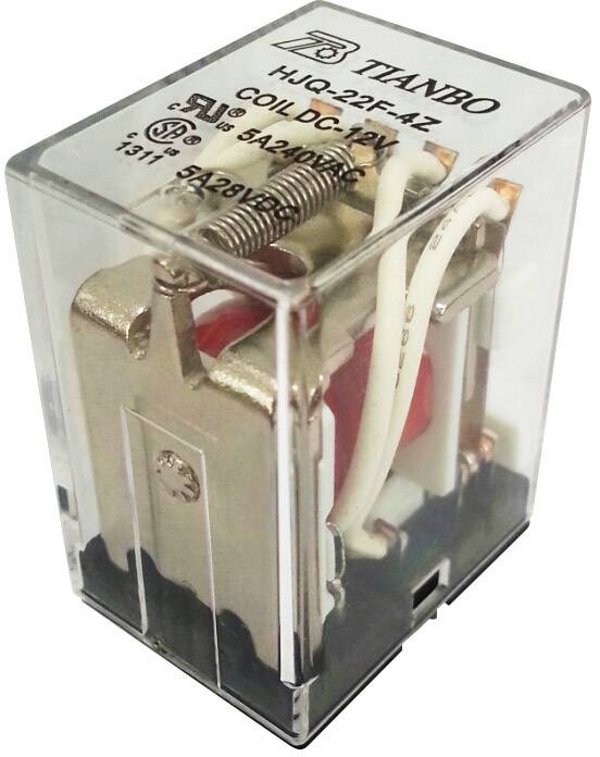 Tianbo Electronics HJQ-22F-4Z -12VDC Relais enfichable 12 V/DC 5 A 4 inverseurs (RT) 1 pc(s)