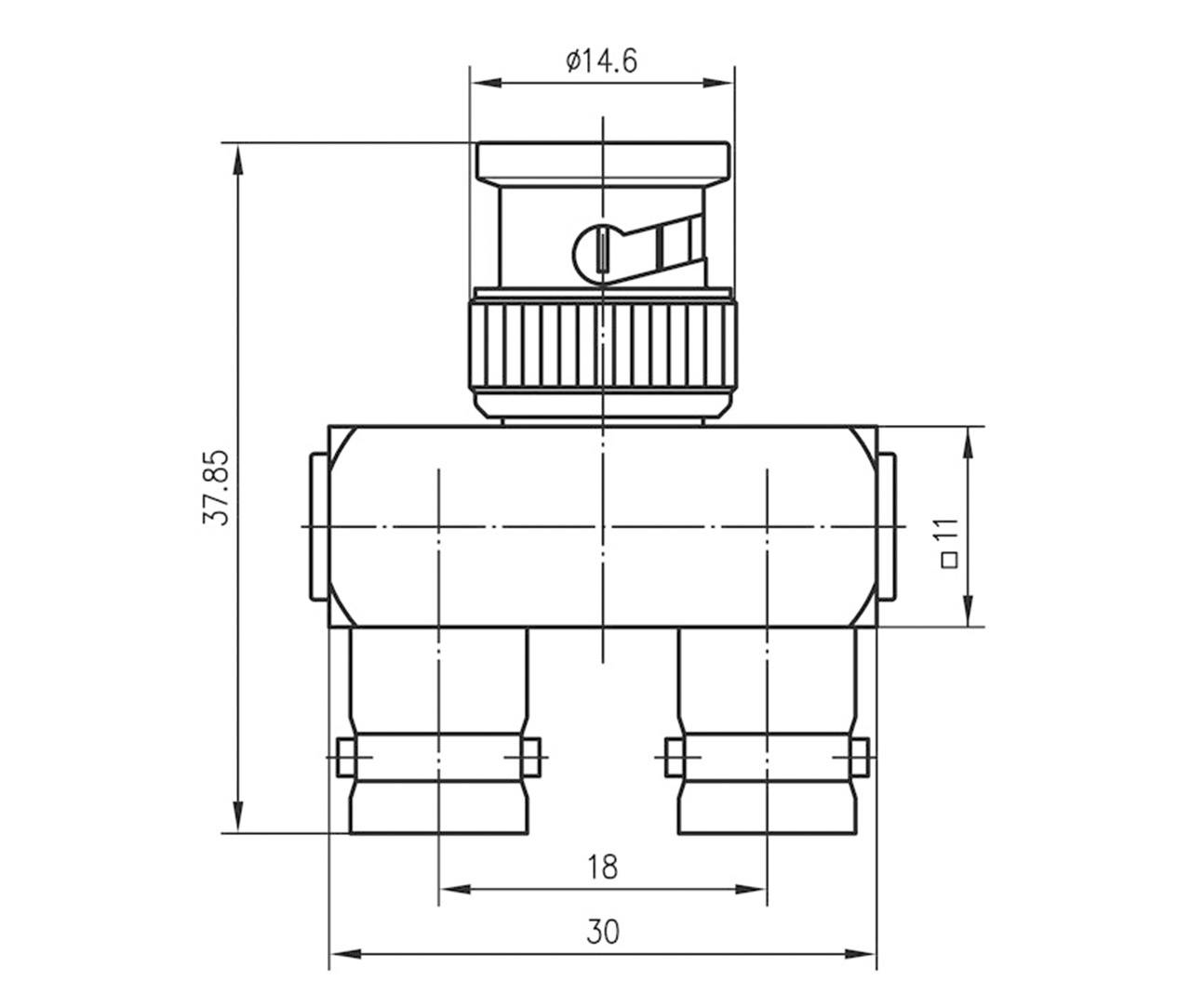 Adaptateur BNC Telegärtner J01004A0009 BNC femelle - BNC mâle, BNC femelle 1 pc(s)-1