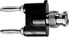 Telegärtner 100023663 Adaptateur de mesure BNC mâle - Banane mâle 4 mm, Banane mâle 4 mm noir, argent