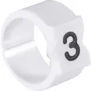 TE Connectivity STD12W-3 Clip de marquage Impression 3 Plage de Ø extérieur 4.50 à 6 mm 869998-000