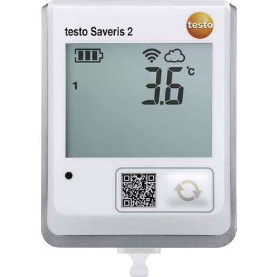 Affichage numérique avec indication de température de '3,6°C', symboles de statut Wi-Fi et de batterie, code QR et bouton de mise à jour.