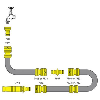 C.K G7918 laiton Distributeur d'eau 2 voies 24,2 mm (3/4) (filet