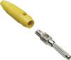 TRU COMPONENTS Fiche banane mâle, droit Ø de la broche: 4 mm jaune 1 pc(s)