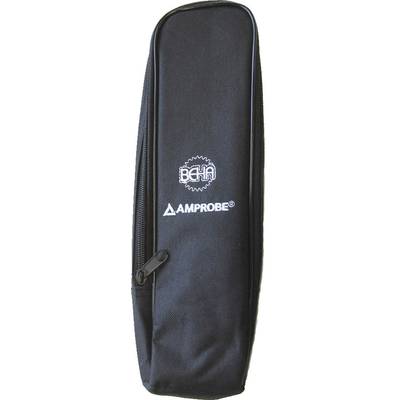 Un étui noir à fermeture éclair portant les logos d'« Amprobe » et « BCH ». Adapté pour le rangement des outils.