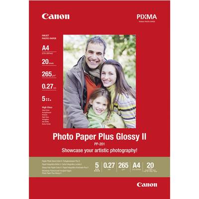 Canon Photo Paper Plus Glossy II PP-201 2311B019 Papier photo DIN A4 265 g/m² 20 feuille(s) brillant