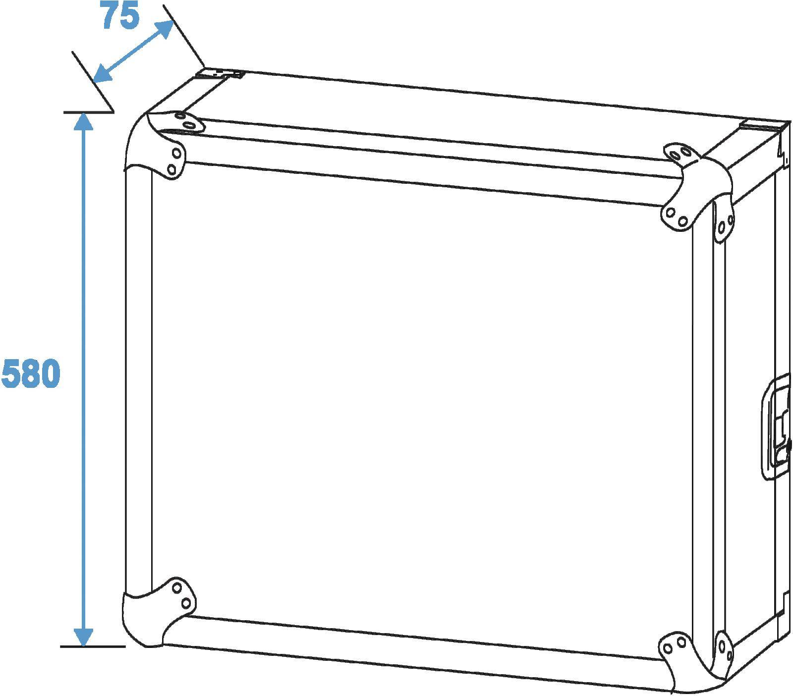 Roadinger Profi KM Rack 19 pouces 12 UH bois avec poignée, avec roulettes-5