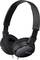 Casque audio over-ear noir de Sony avec coussinets rembourrés et arceau réglable.
